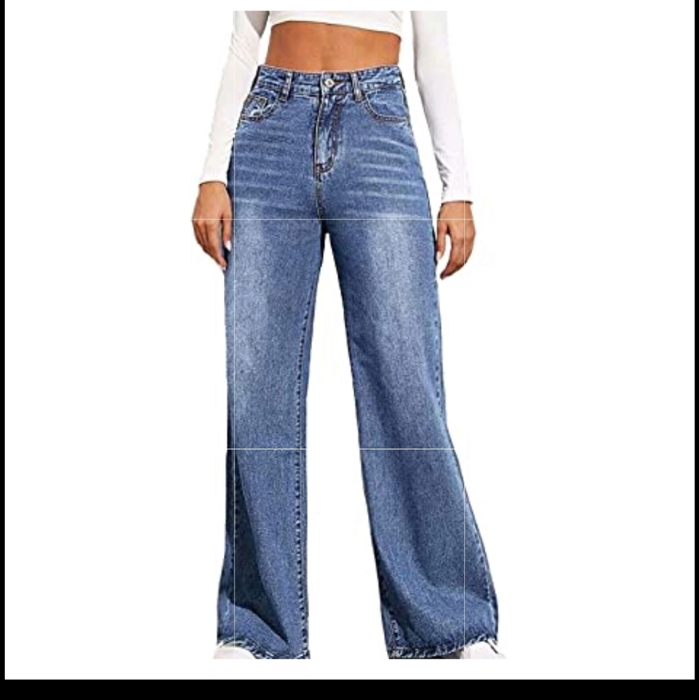 Super high rise wide leg jeans
